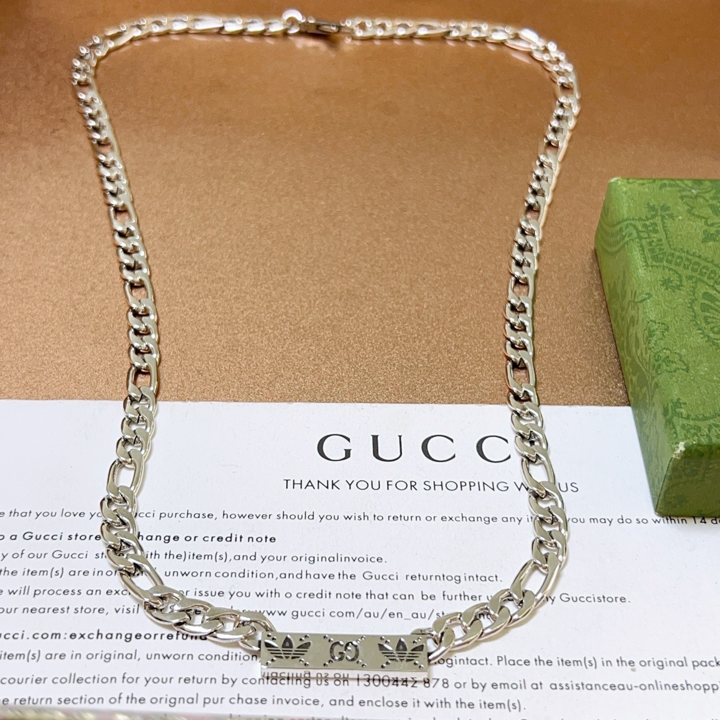 グッチ「Gucci」 Anger Forest ダブルGペンダントネックレス