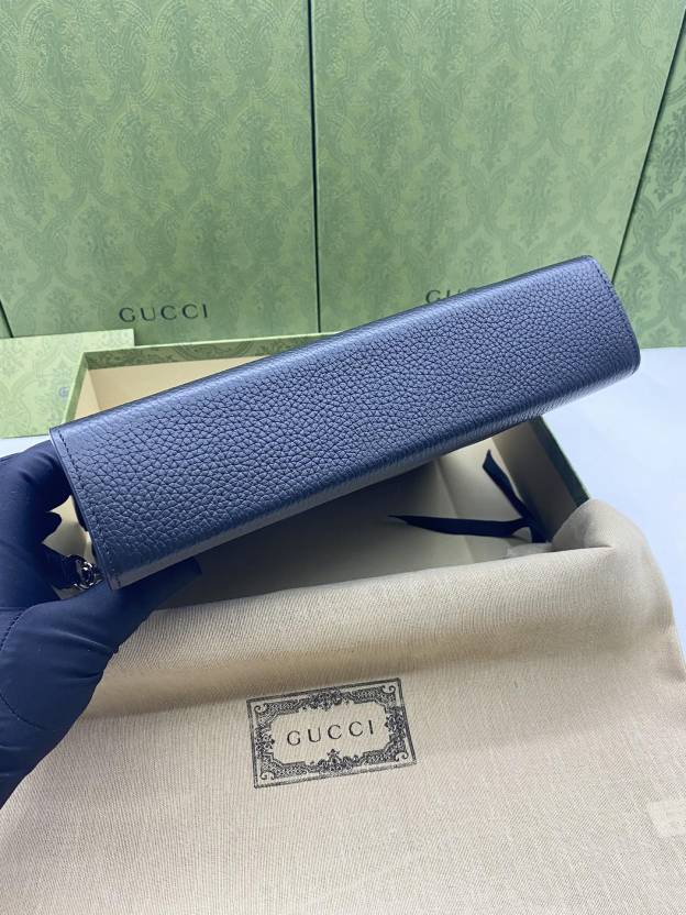 グッチ「Gucci」メンズ クラシック レザー ポシェット ウィズ リムーバブル リストストラップ