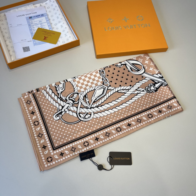 ルイ・ヴィトン「Louis Vuitton」クリエイティブ・ヴェール スカーフ90cm