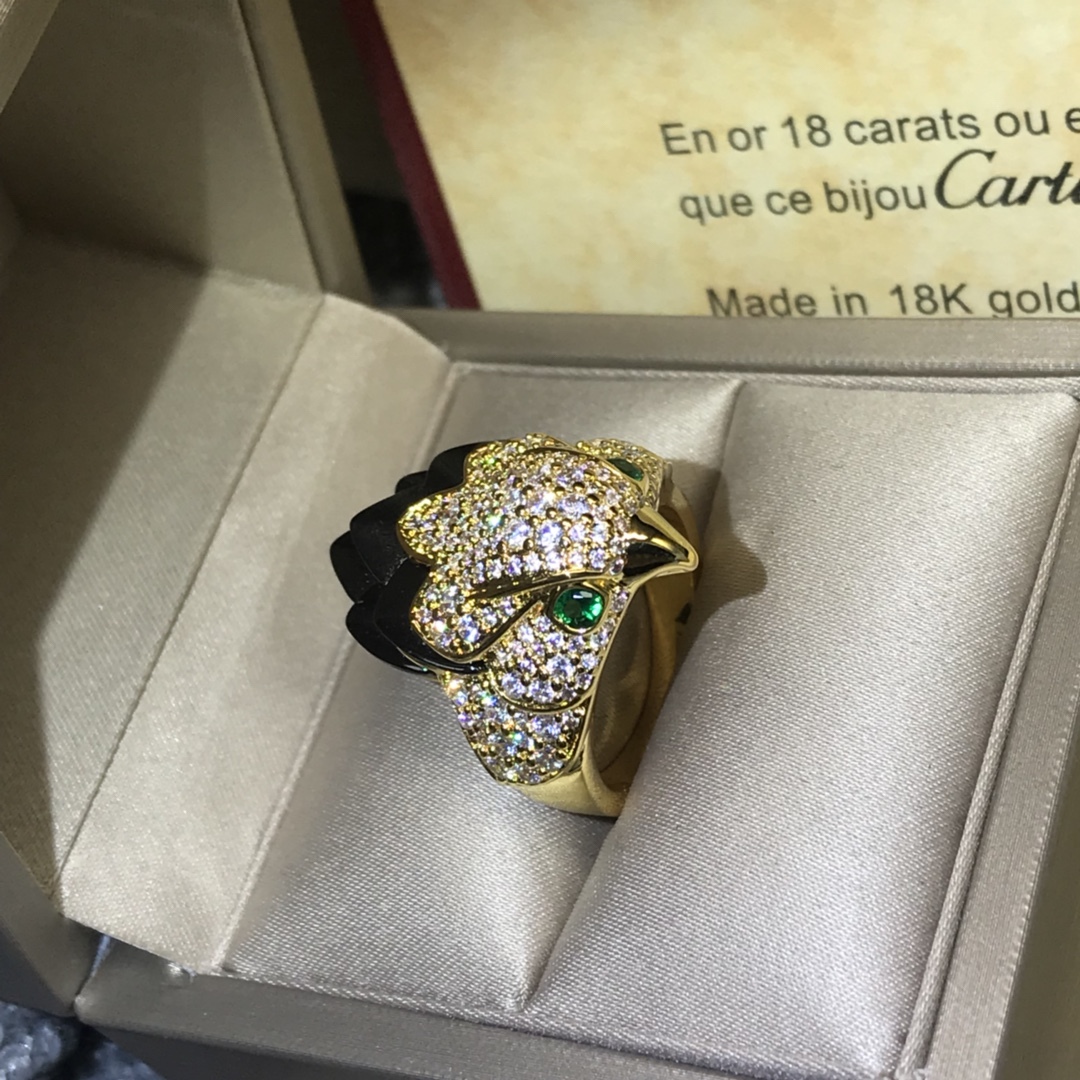 カルティエ「Cartier」フクロウ フルダイヤモンド カップルリング