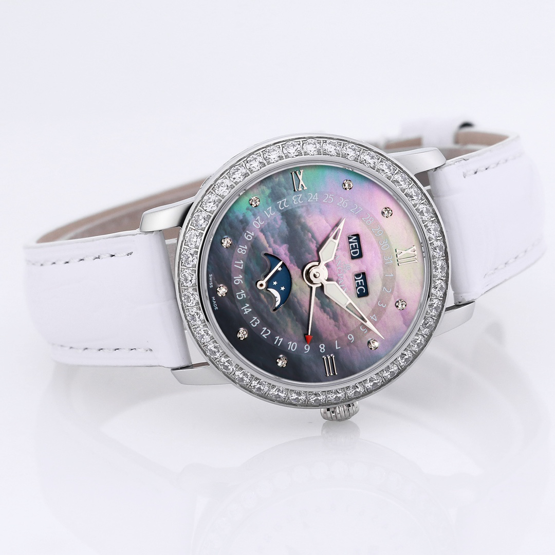 ブランパン「Blancpain」 ヴィルレ レディース ムーンフェイズ＆コンプリートカレンダー自動巻き腕時計35mm