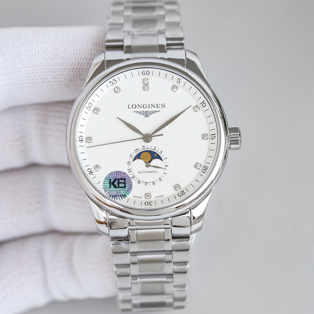 ロンジン「Longines」Master Collection 月相メンズウォッチ42MM