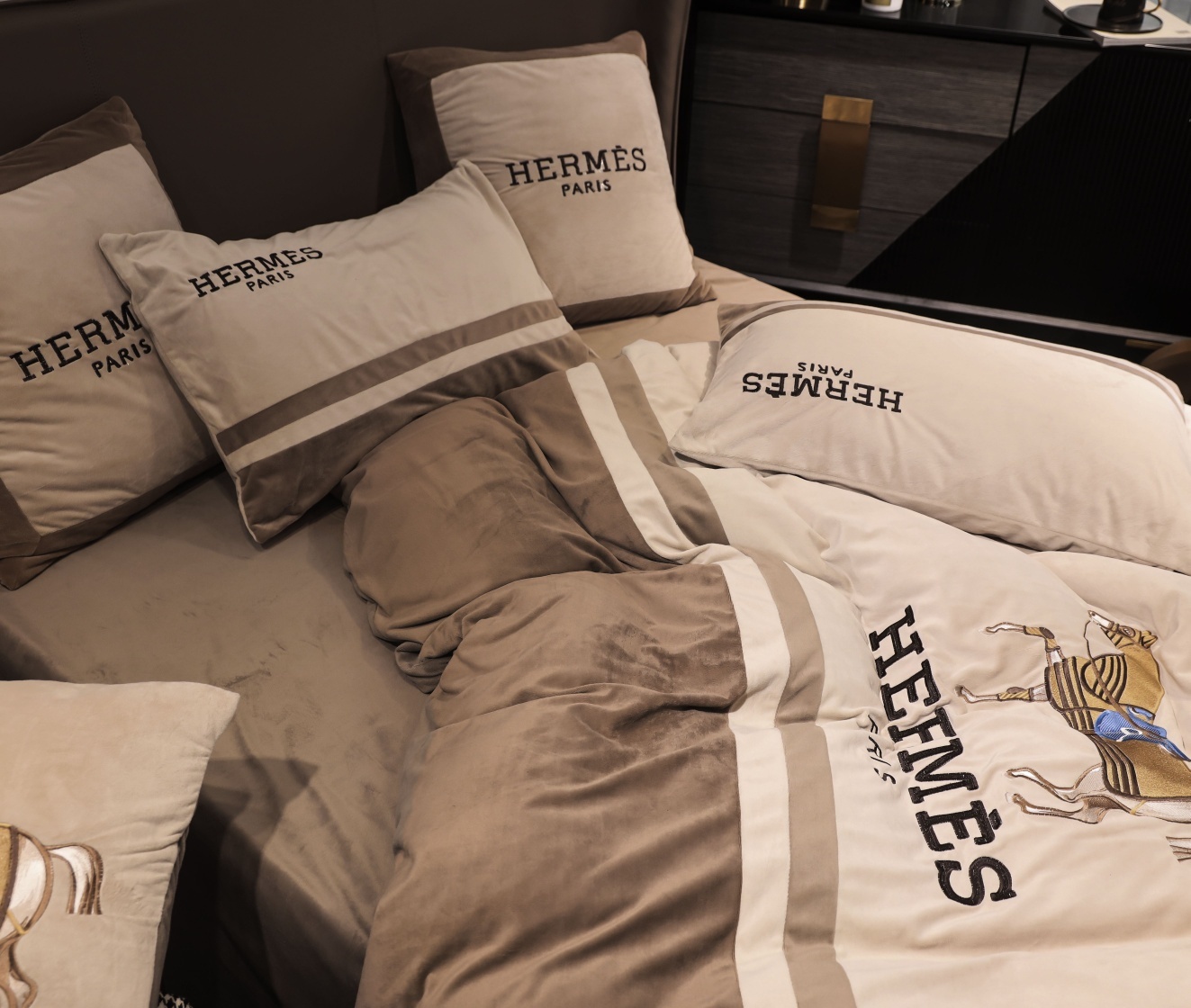 エルメス「Hermès」プレミアムコットン デジタルプリント 4点セット