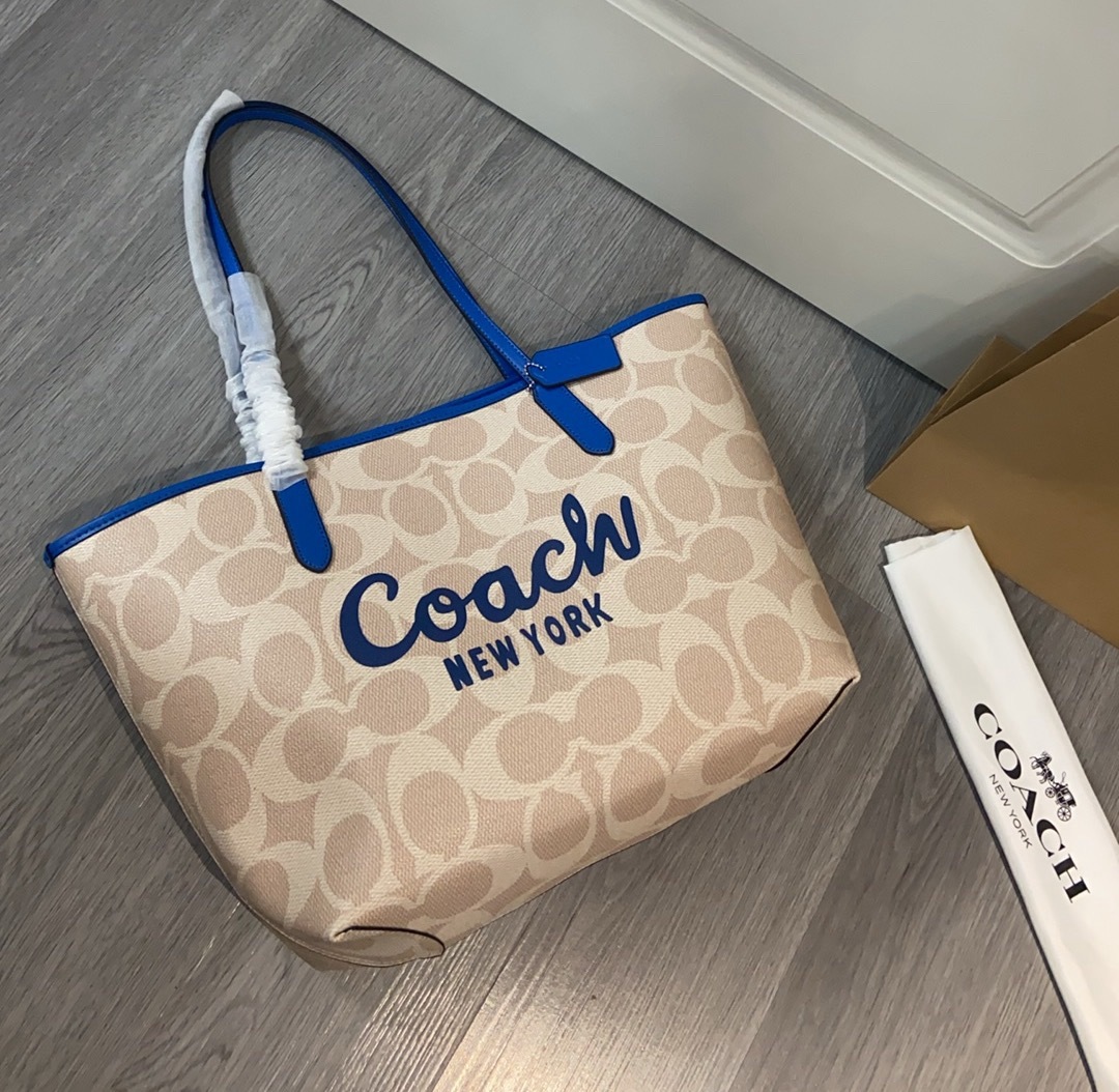 コーチ「Coach」シティトート アカデミックスタイル ショルダーバッグ