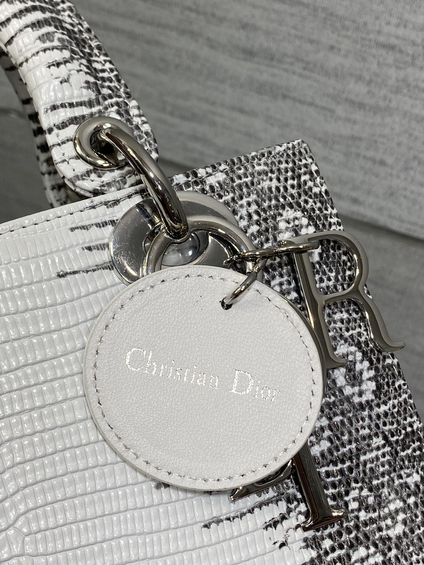 ディオール「Dior」グレーティガー レザーハンドバッグ