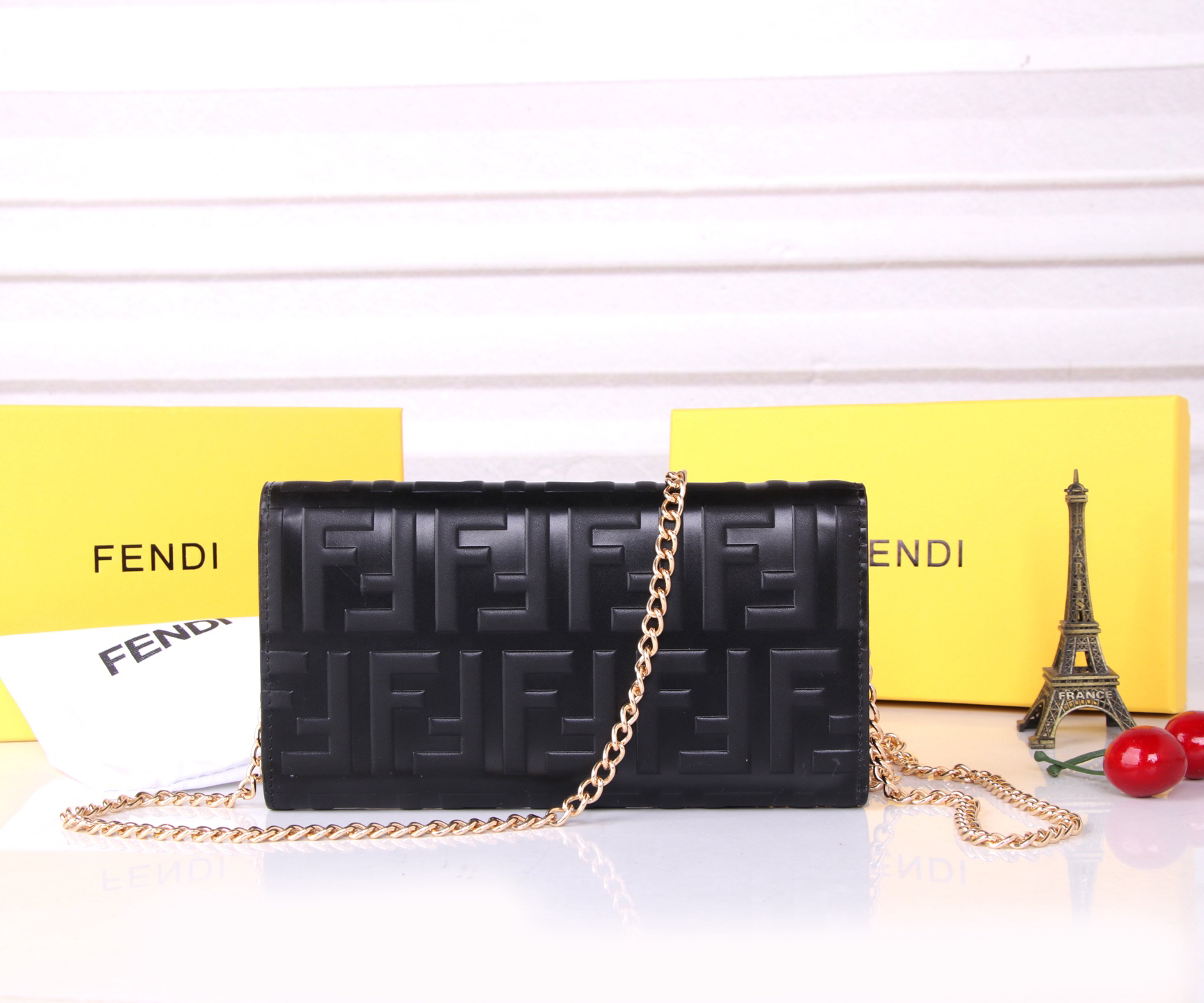 フェンディ「Fendi」バゲット 長財布 ナッパレザー ウォレット