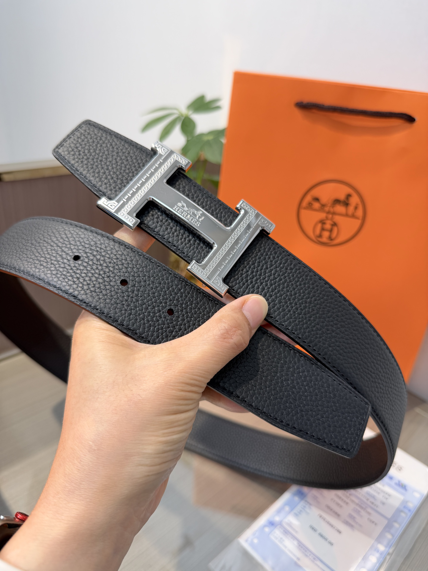【限定入荷】Hermès フレンチ紳士ベルト「全長約 100cm」