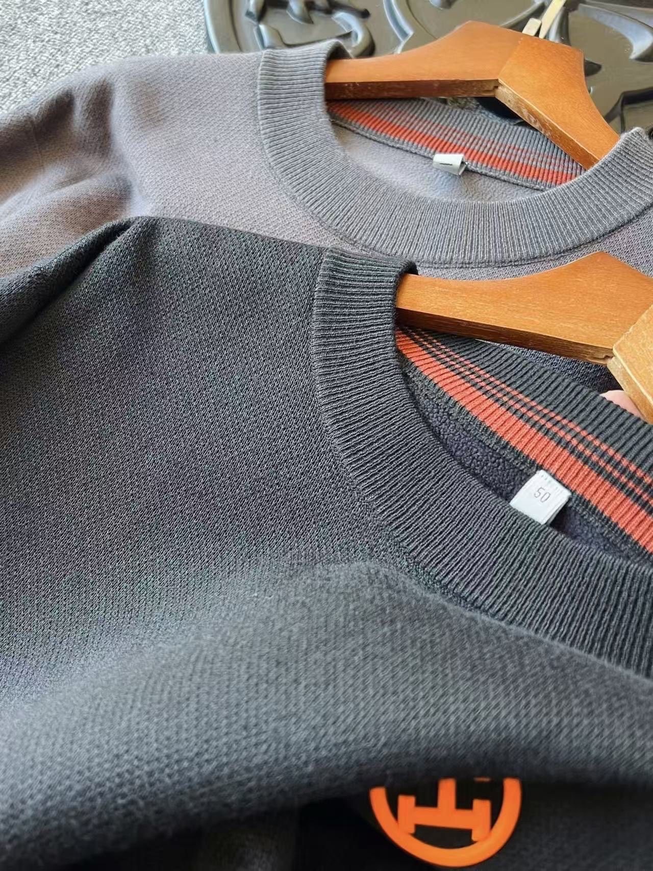 エルメス「Hermès」秋冬用ラウンドネックニットセーター