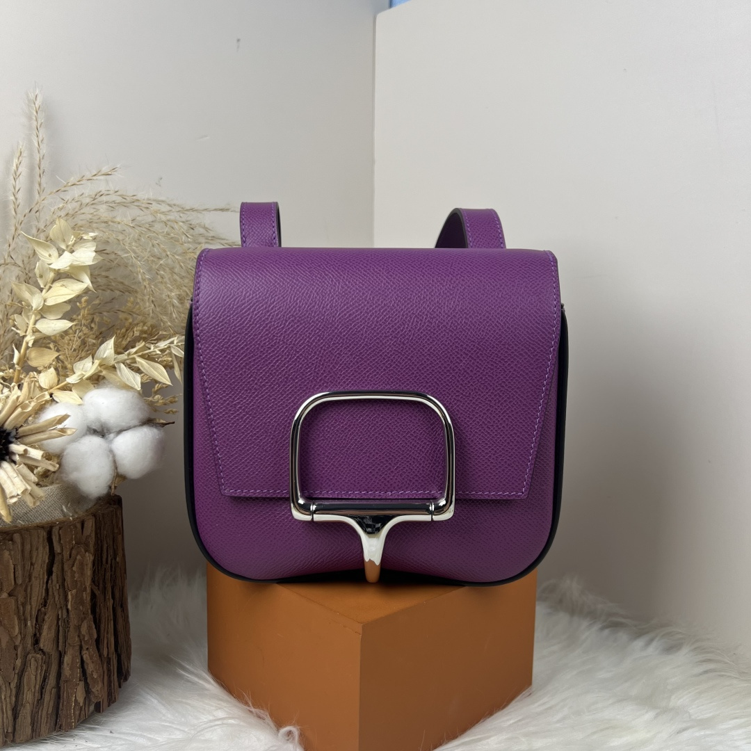 【厳選新入荷】エルメス Della Cavalleria Mini サドル金具クロスボディバッグ「乗馬モチーフ本革ショルダー」