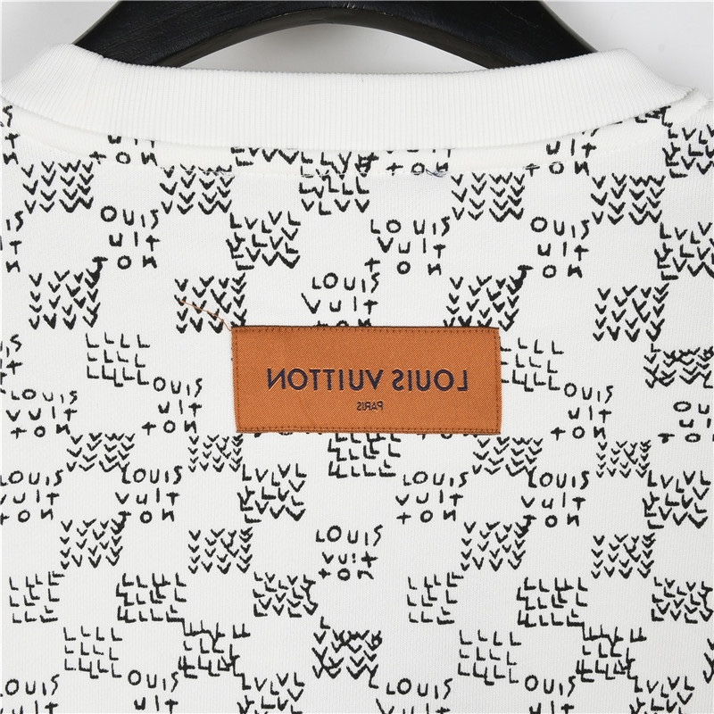 Louis Vuitton / ルイ・ヴィトン 24Fw グラデーション小飛行機柄プリントの丸首パーカー