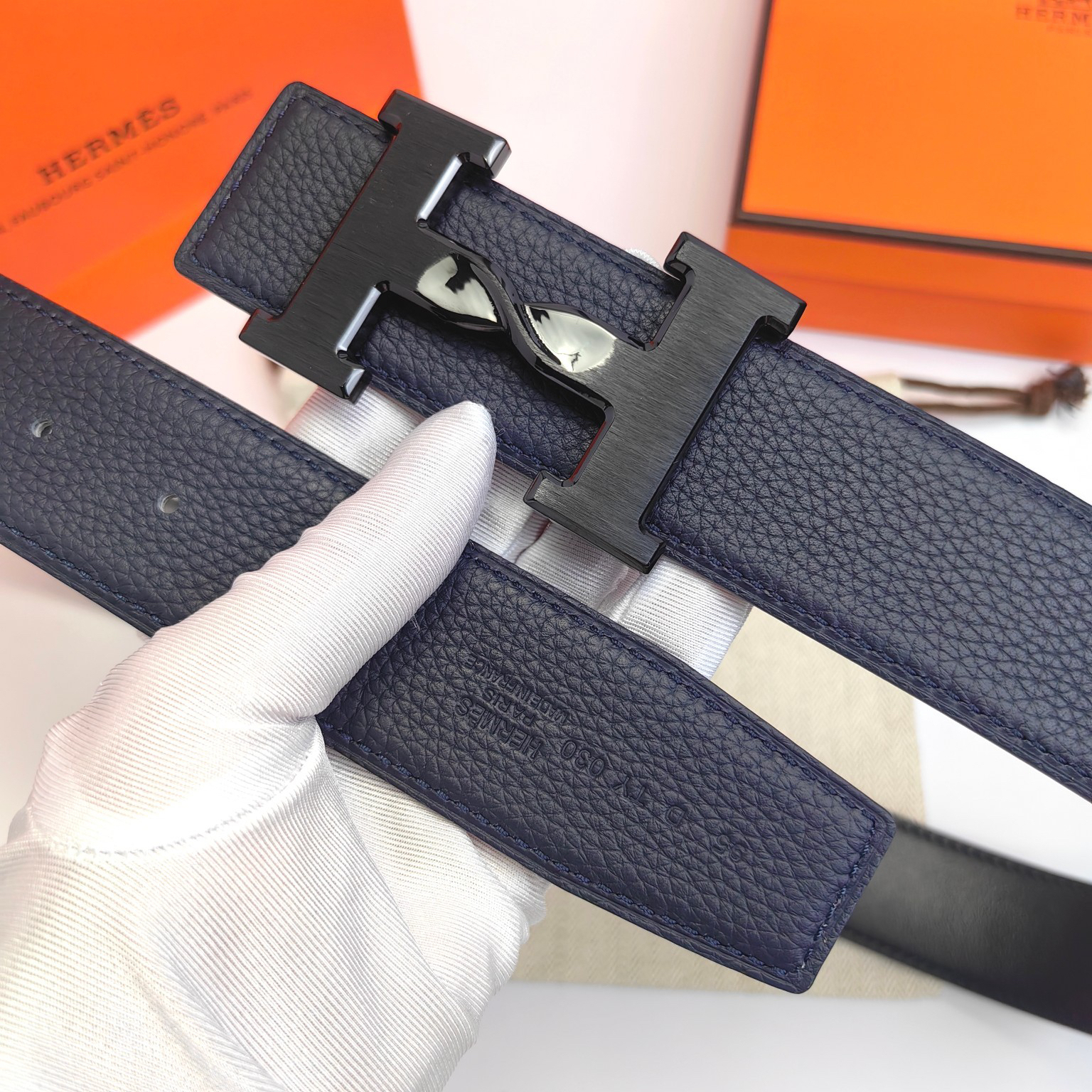 【限定入荷】Hermès フレンチ紳士ベルト「全長約 100cm」