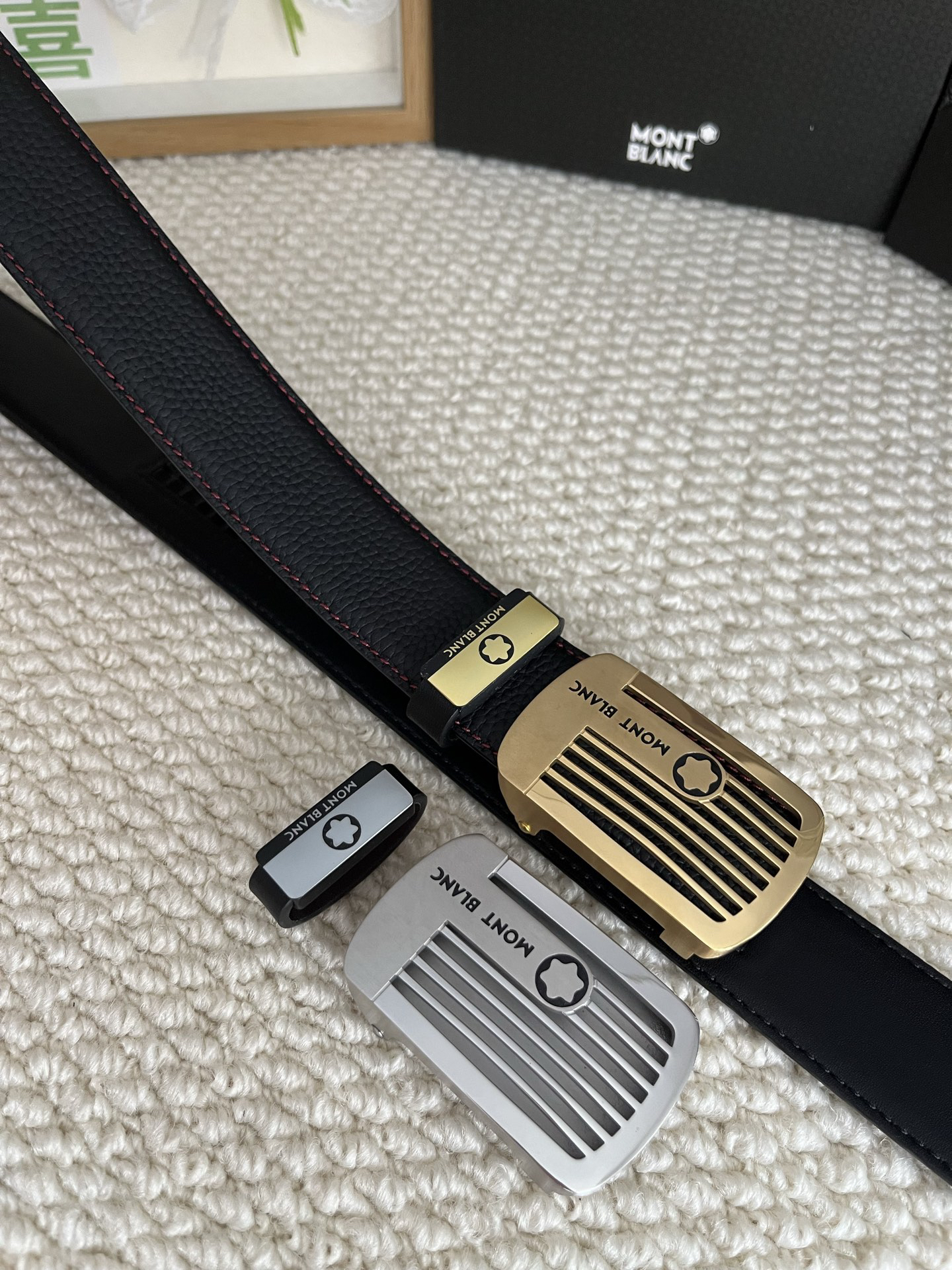 【厳選在庫】Montblanc ビジネスマン正装ベルト「全長約 100cm」