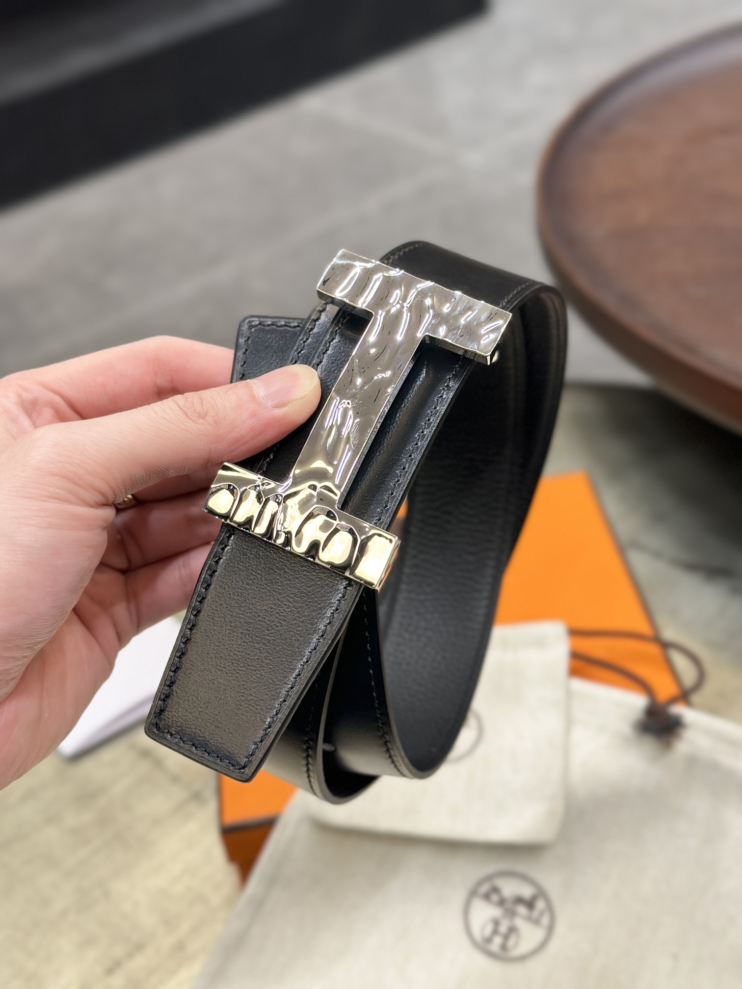 【限定入荷】Hermès フレンチ紳士ベルト「全長約 100cm」