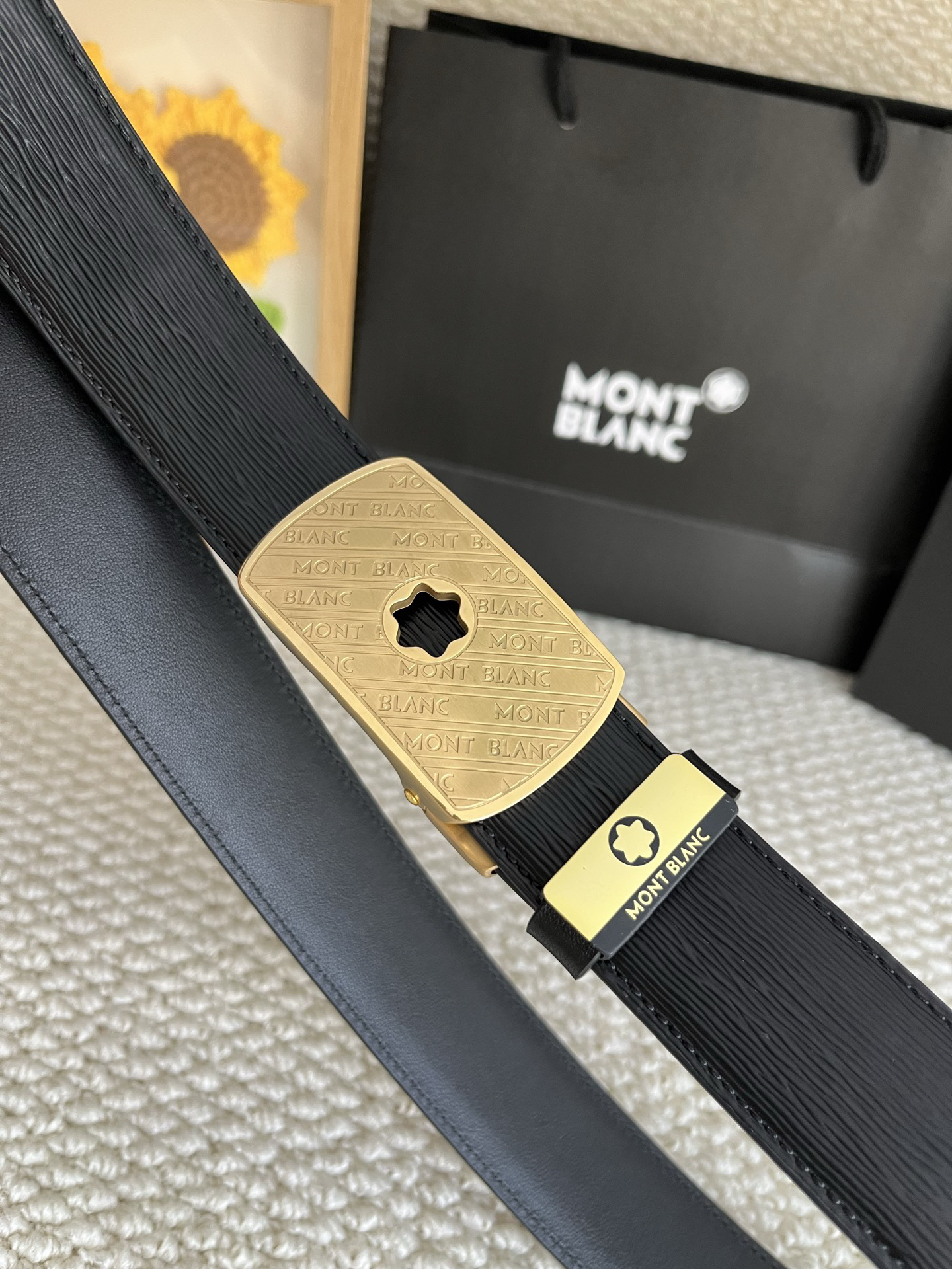 【厳選在庫】Montblanc ビジネスマン正装ベルト「全長約 100cm」