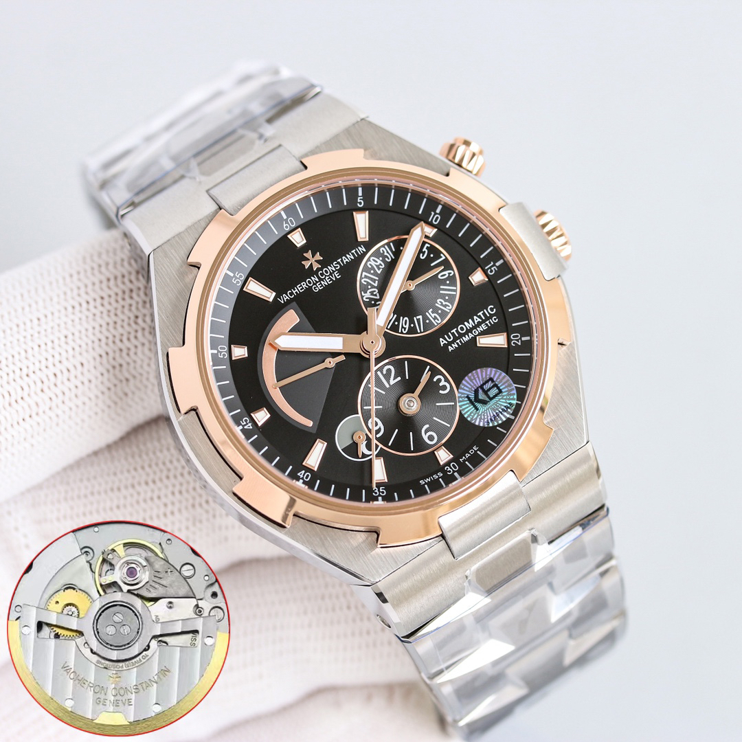 ヴァシュロン コンスタンタン「Vacheron Constantin」オーヴァーシーズ デュアルタイム メンズウォッチ42MM
