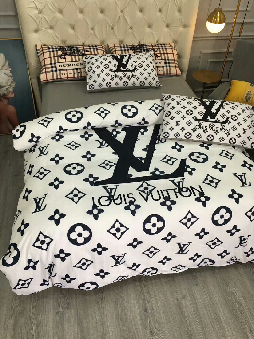 ルイ・ヴィトン「Louis Vuitton」プレミアムコットン デジタルプリント 4点セット