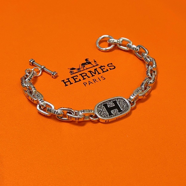 エルメス「Hermès」プラチナ 強化版 アンカーチェーン ブレスレット16MM