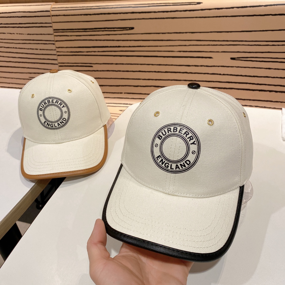 バーバリー「Burberry」リミテッド リネンコットン ベースボールキャップ