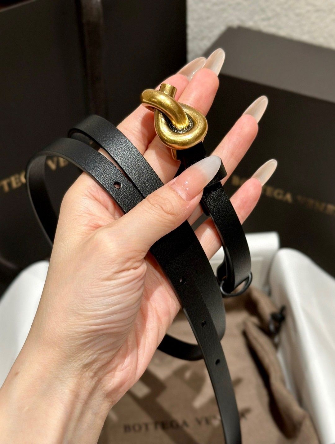 ボッテガ ヴェネタ「Bottega Veneta」ノットベルト レディース100CM