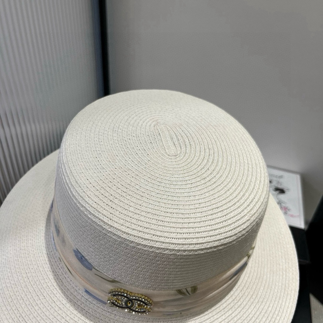 シャネル「Chanel」フラットクラウン フォーマルハット