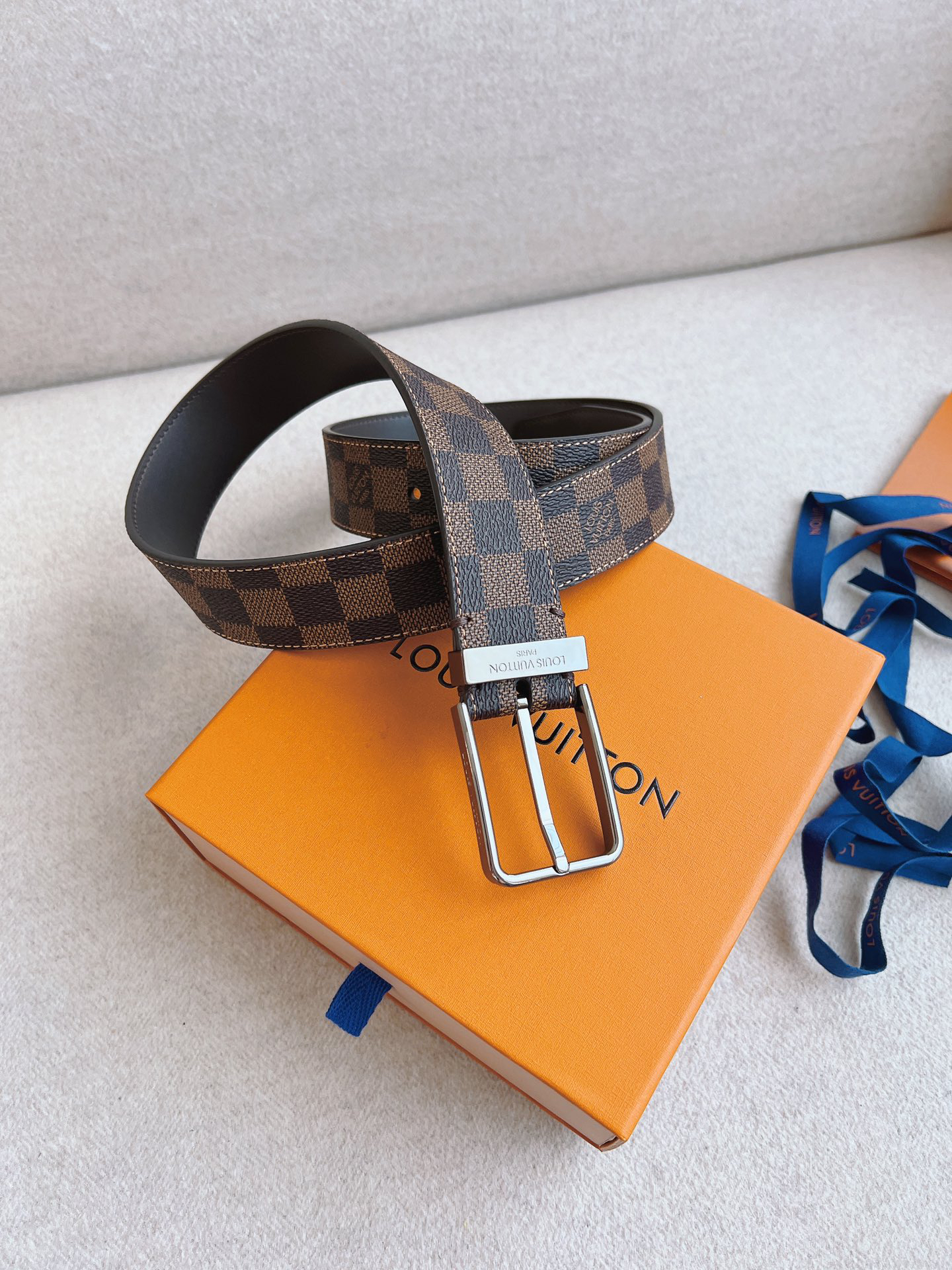 ルイ・ヴィトン「Louis Vuitton」クラシック レジャー ピンバックル ベルト