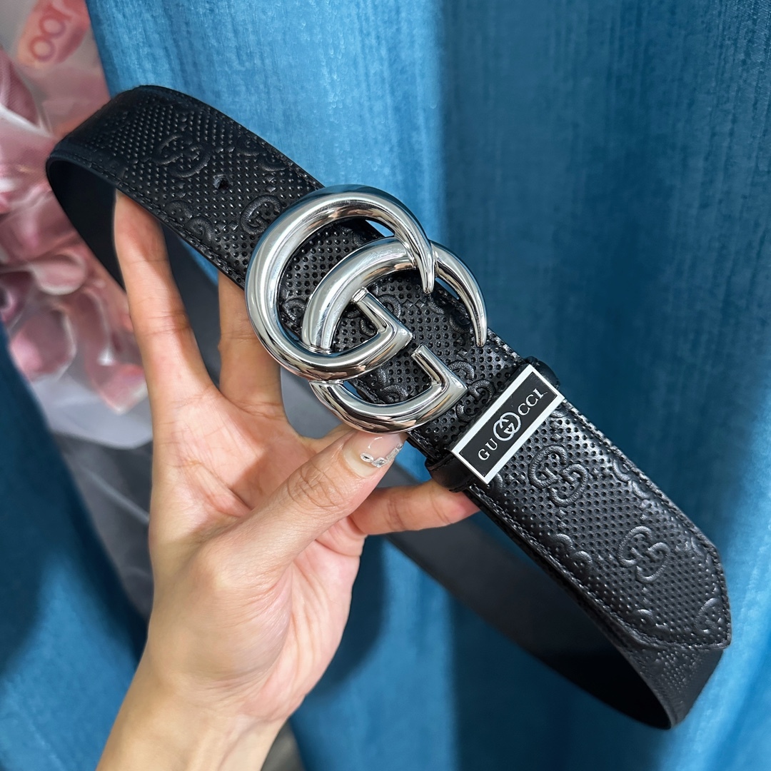 グッチ「Gucci」ウェーブレザー GGロゴ ベルト100CM