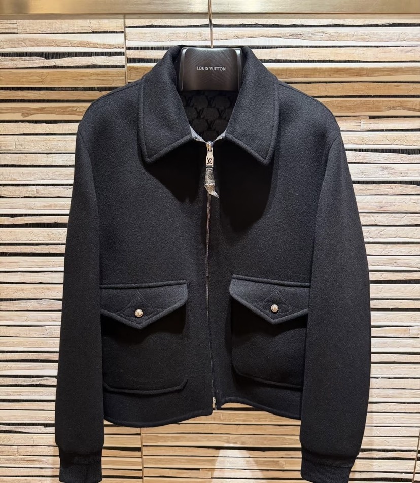 ルイ・ヴィトン「Louis Vuitton」モノグラム インナープリント ウールジャケット アウター
