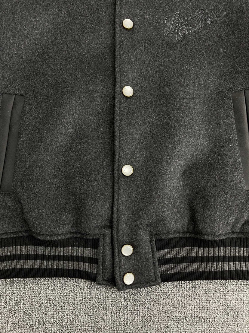 ルイ・ヴィトン「Louis Vuitton」 ウール エンブロイダリー ベースボール ジャケット