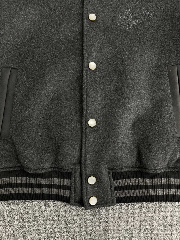 ルイ・ヴィトン「Louis Vuitton」 ウール エンブロイダリー ベースボール ジャケット