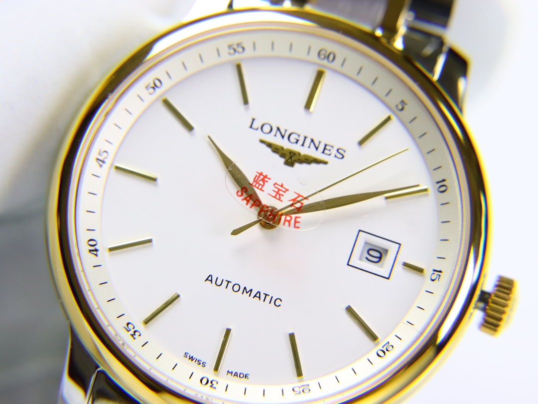 ロンジン「Longines」マスターコレクション サファイアクリスタル メンズウォッチ 40mm