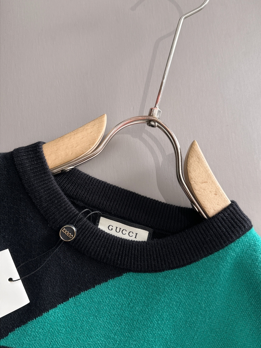グッチ「Gucci」秋冬ウール混紡丸首プルオーバーニットセーター