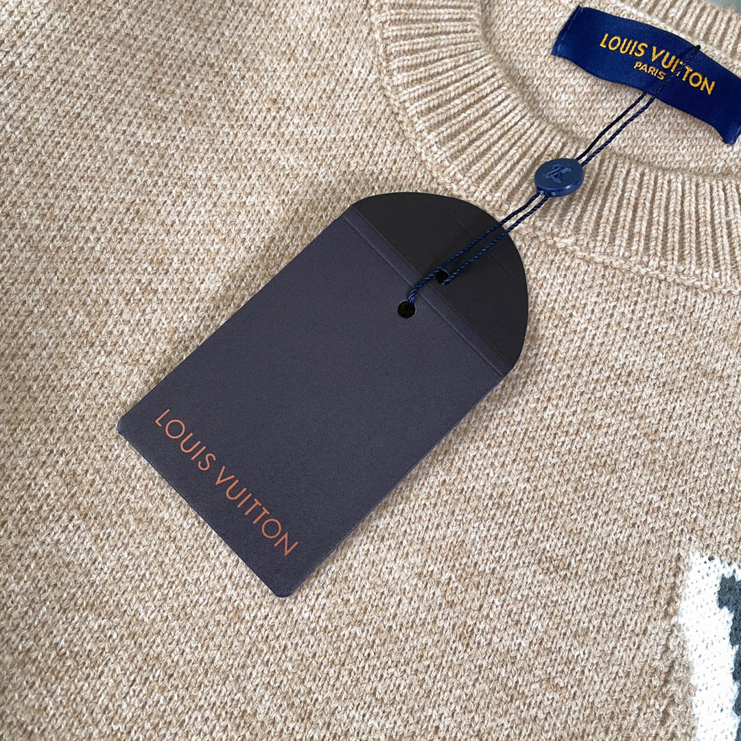 ルイ・ヴィトン「Louis Vuitton」クラシックジャージー編みウールプルオーバー