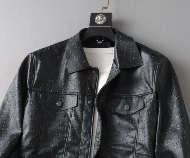 グッチ「Gucci 」秋冬新作メンズラペルレザージャケット