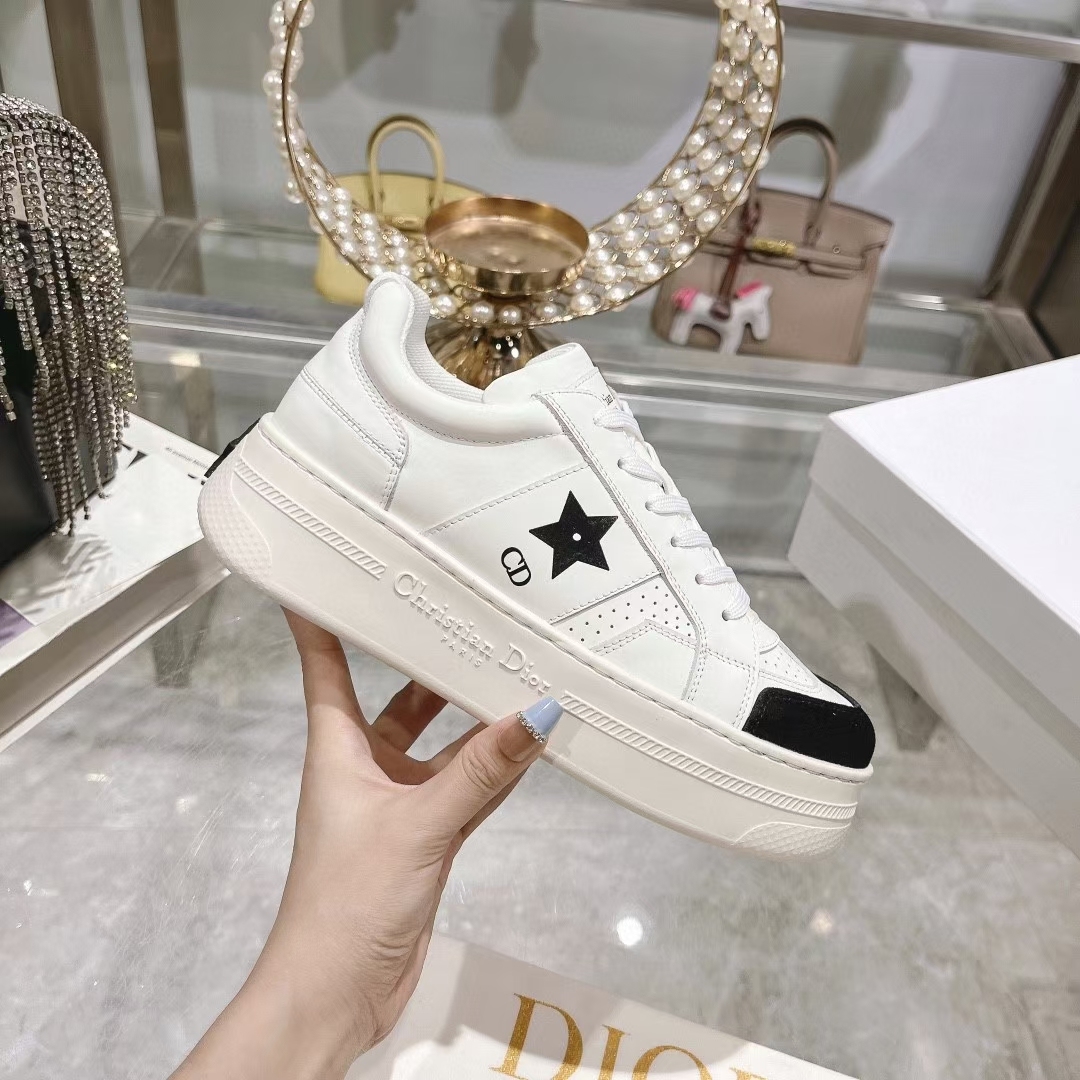 ディオール「Dior」プラットフォーム ホワイト スニーカー 2025 新作