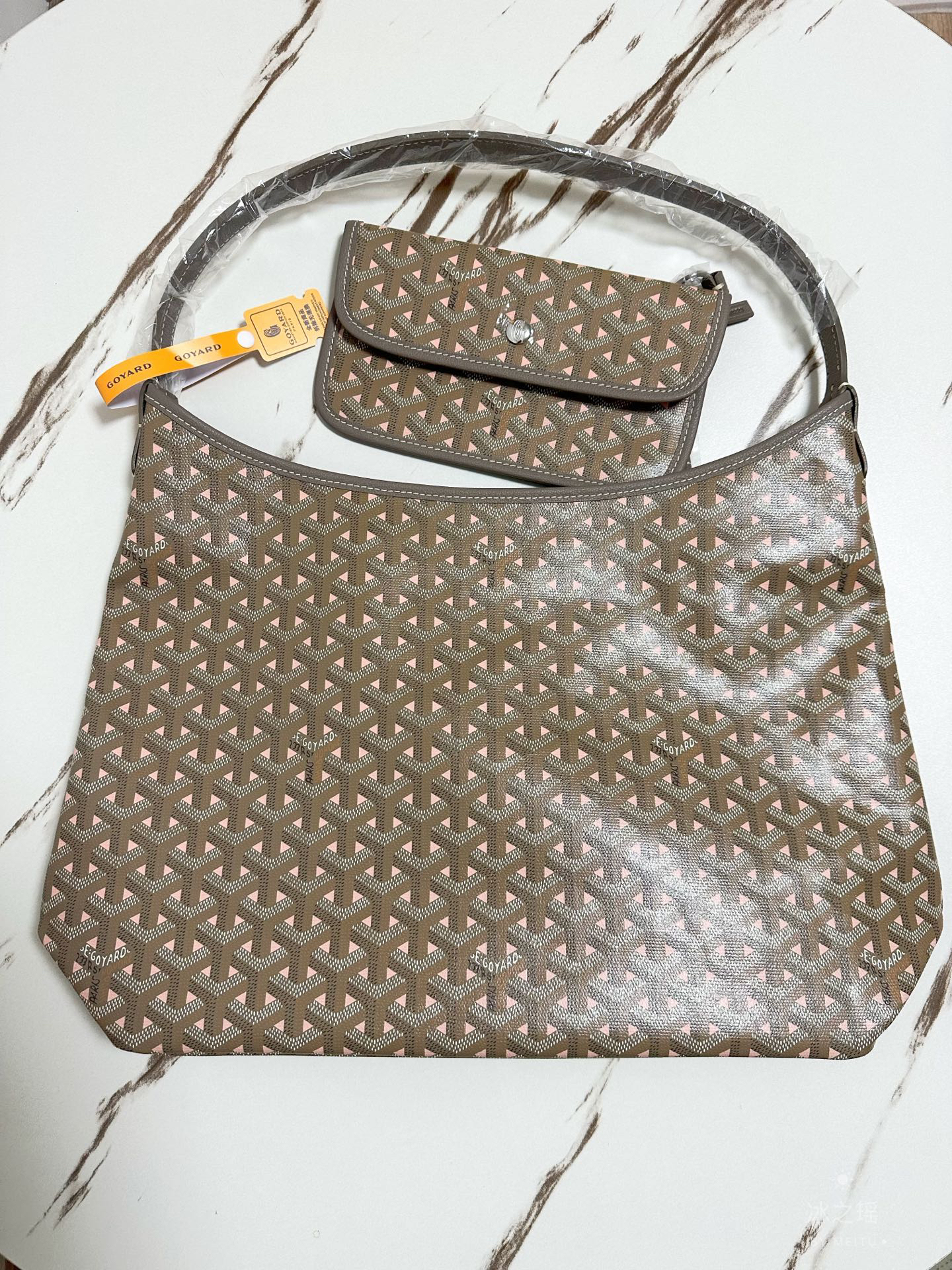 ゴヤール「Goyard」Boheme Hobo 170th Anniversary Khaki Pink ショルダーバッグ