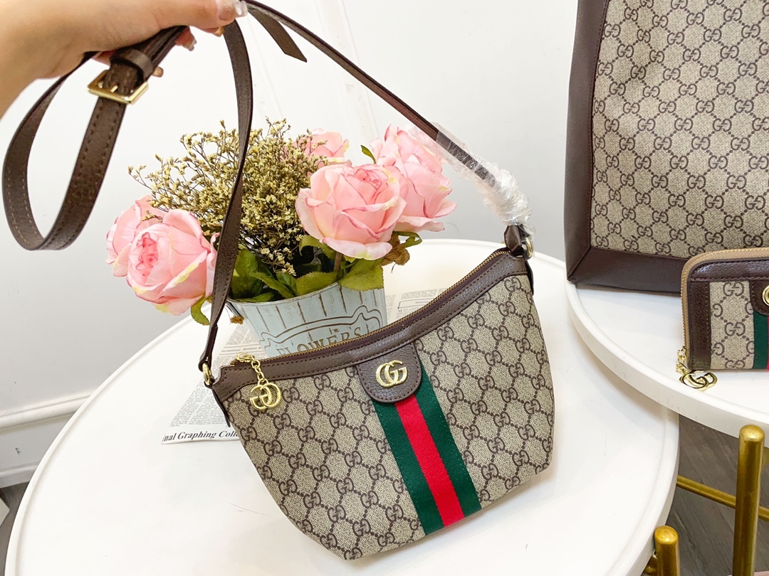 「グッチ」Gucci トートバッグ＋ムーンバッグ＋財布 3 点セット3点セット 限定セール大人気販売中