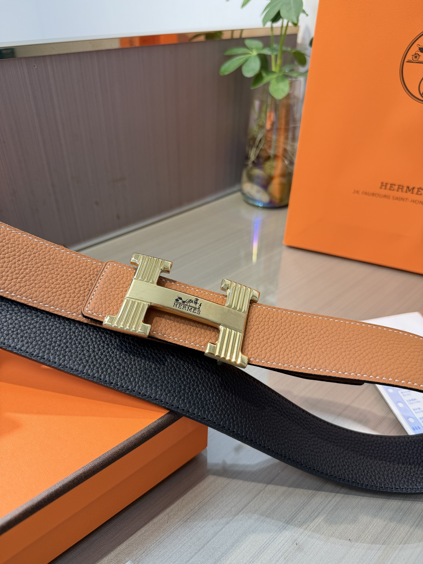 【限定入荷】Hermès フレンチ紳士ベルト「全長約 100cm」