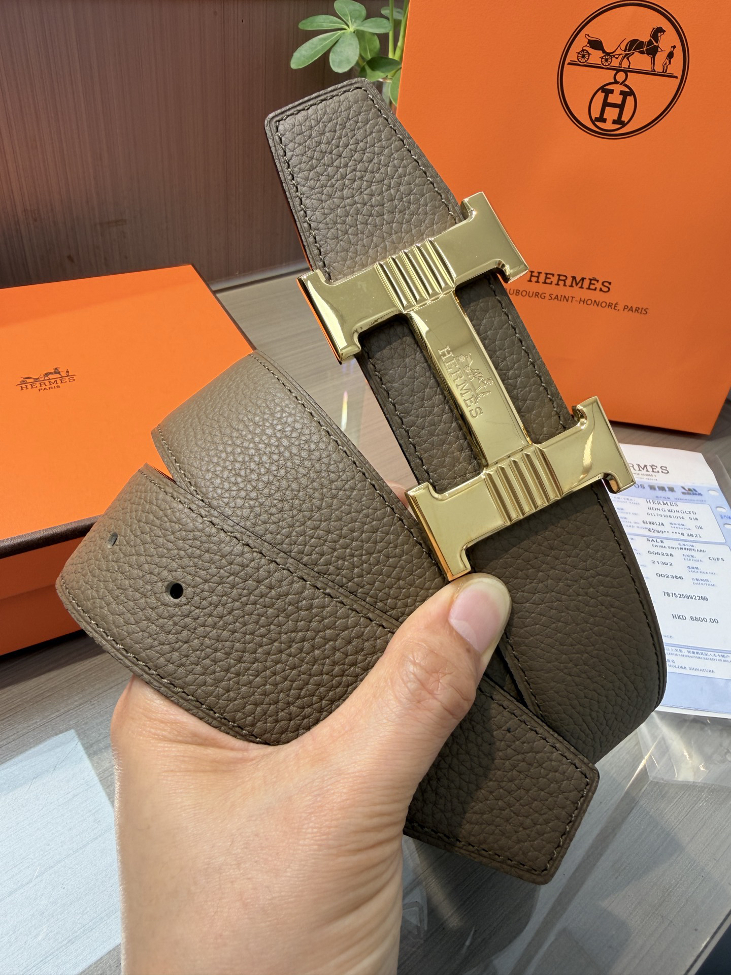 【限定入荷】Hermès フレンチ紳士ベルト「全長約 100cm」