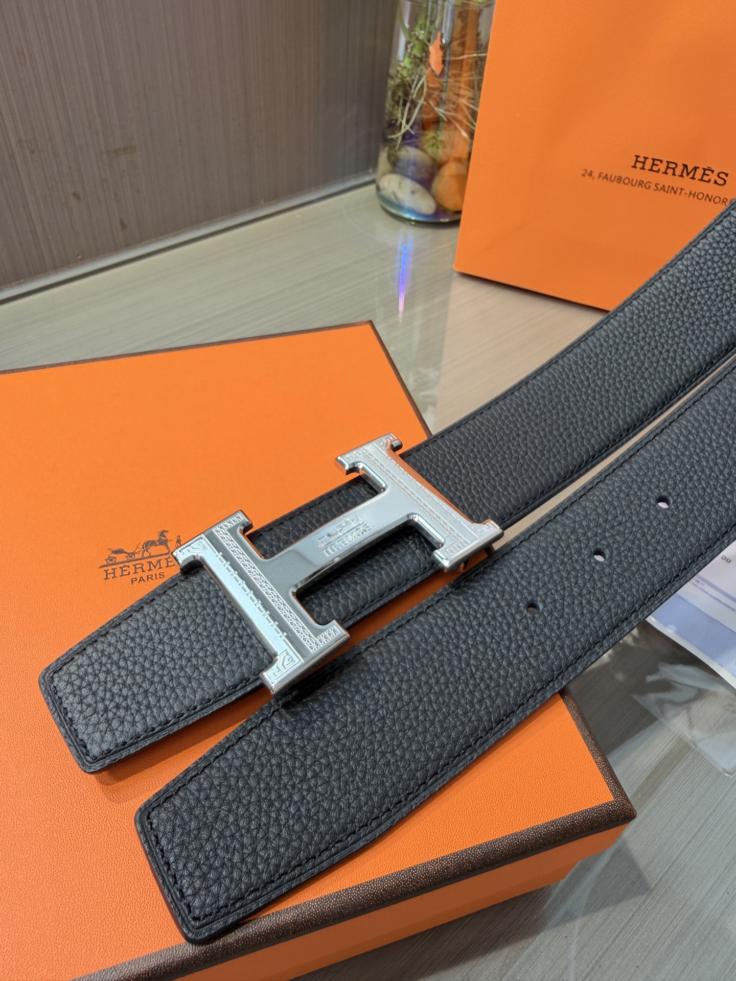 【限定入荷】Hermès フレンチ紳士ベルト「全長約 100cm」