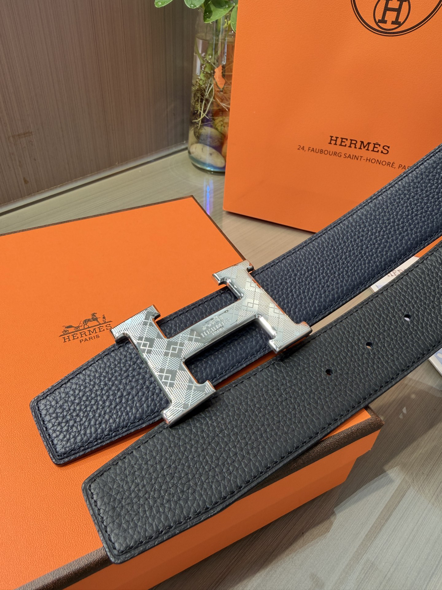【限定入荷】Hermès フレンチ紳士ベルト「全長約 100cm」