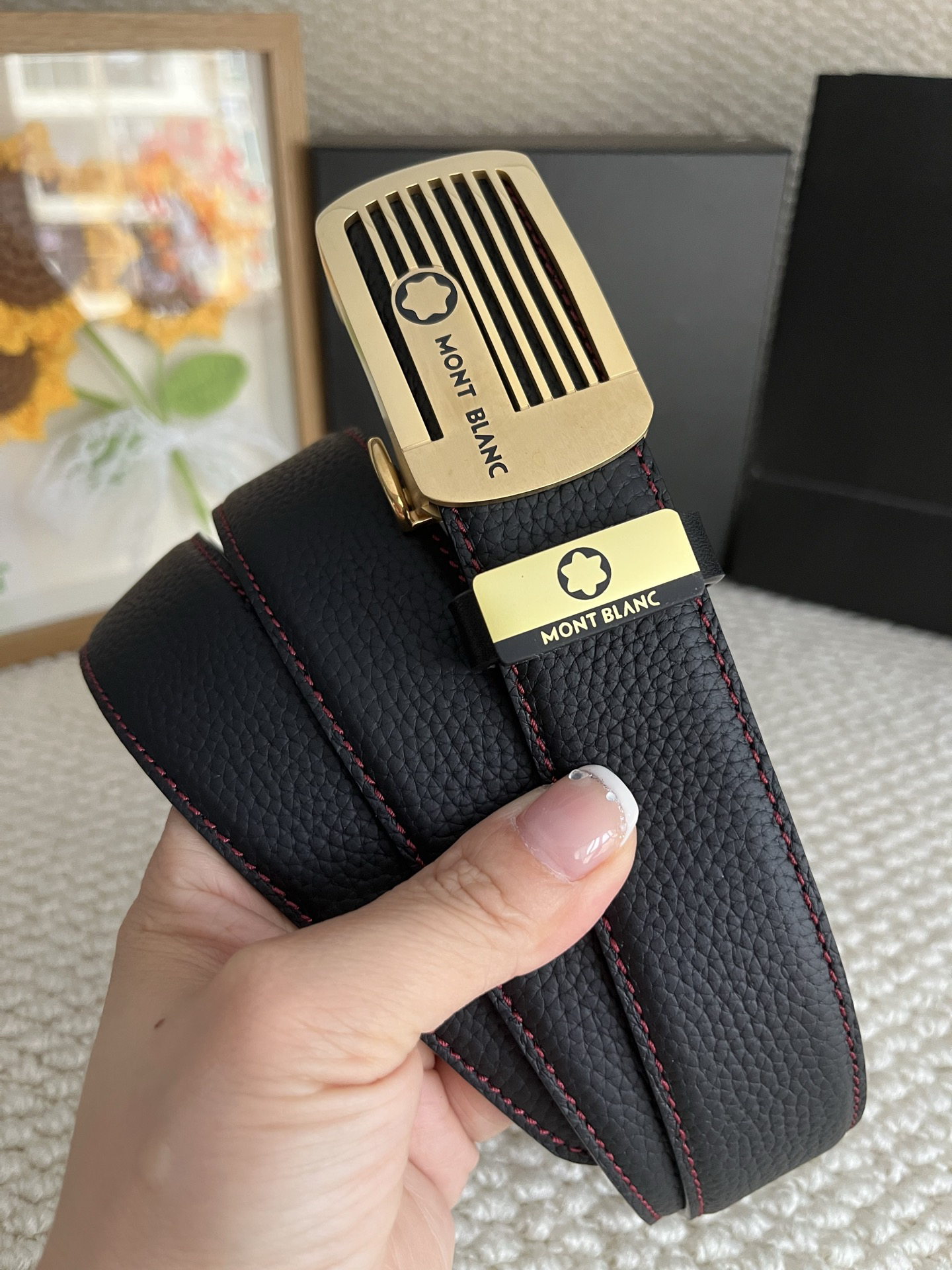 【厳選在庫】Montblanc ビジネスマン正装ベルト「全長約 100cm」