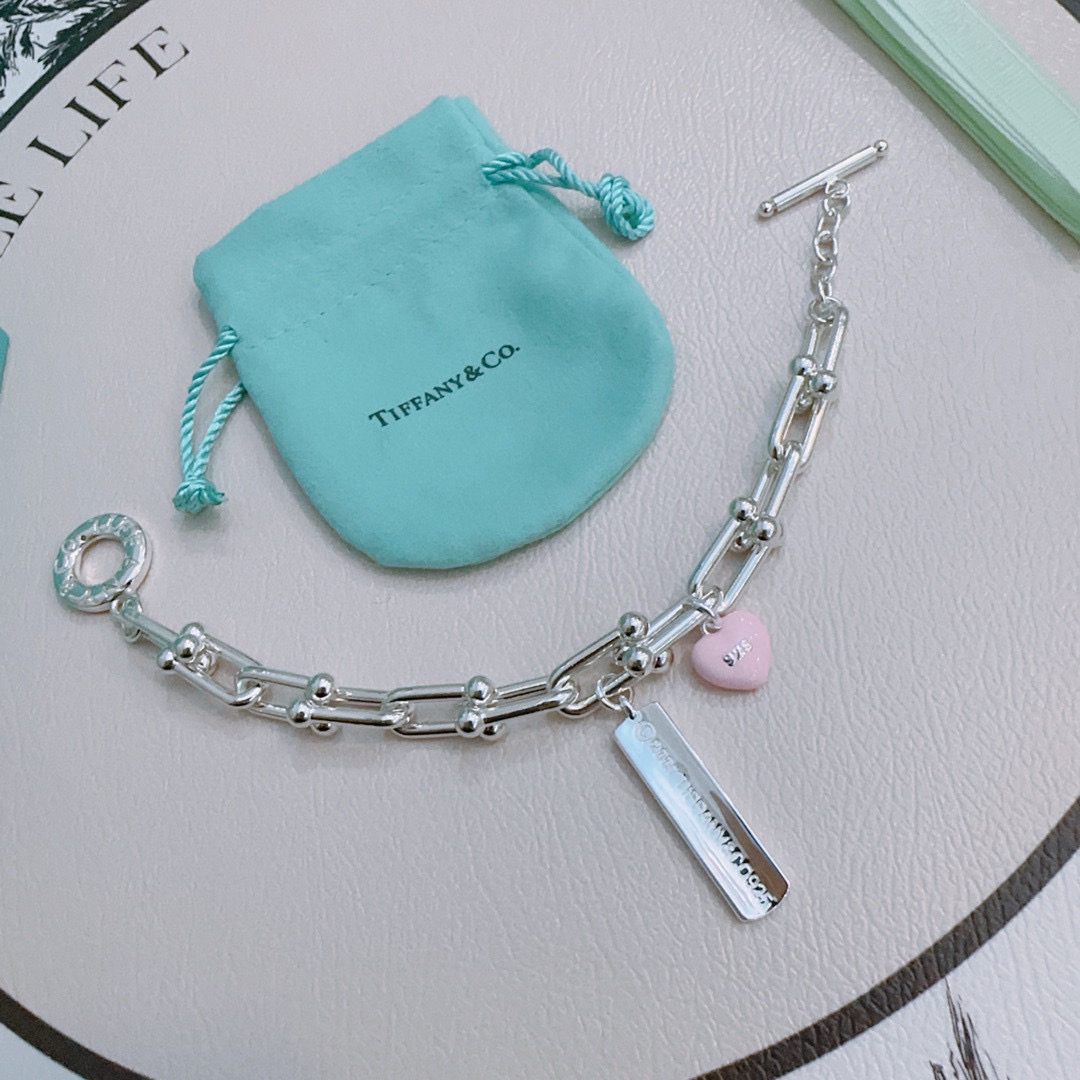 ティファニー「Tiffany & Co.」ポリッシュドシルバーリンク ブレスレット