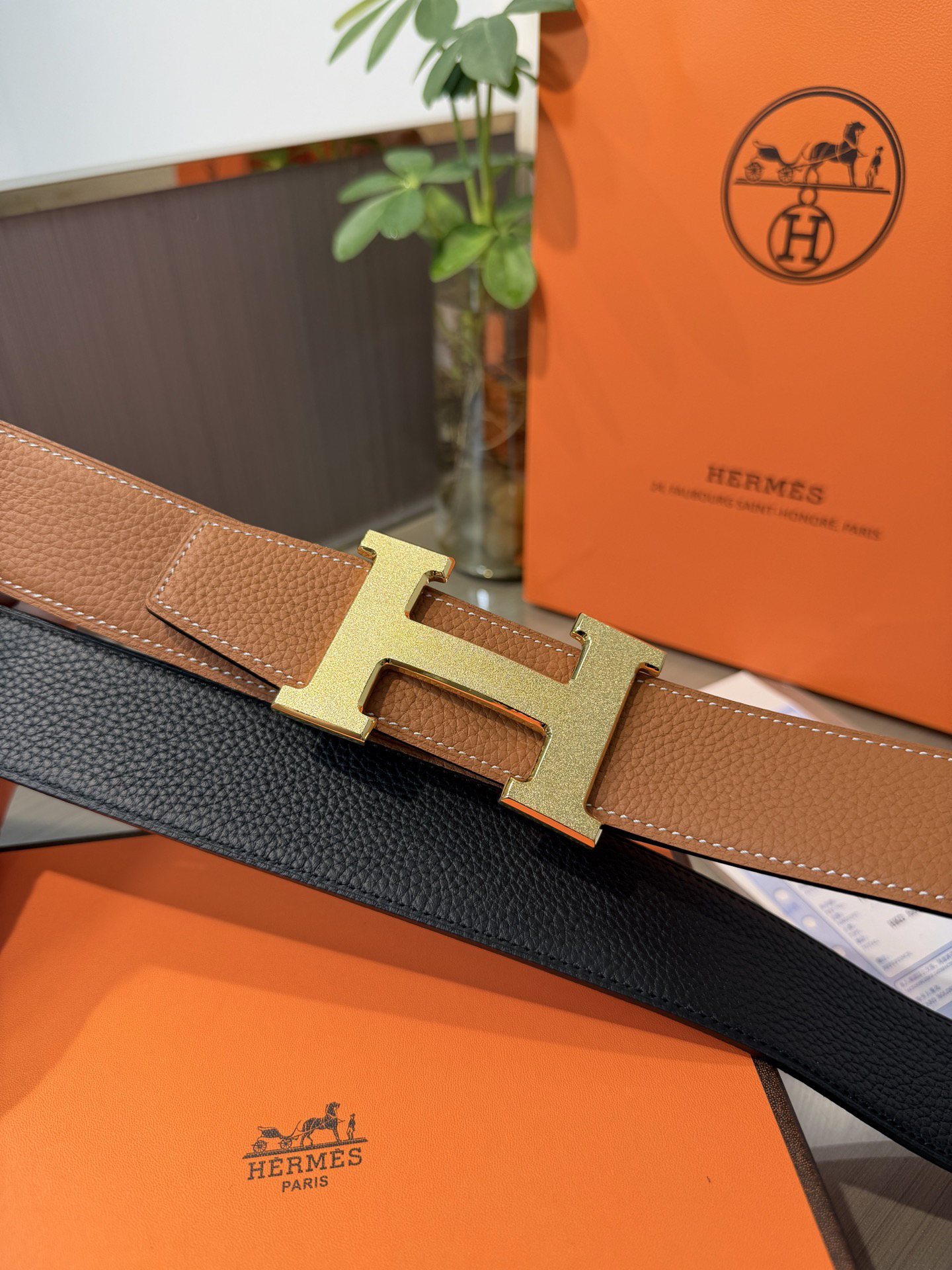 【限定入荷】Hermès フレンチ紳士ベルト「全長約 100cm」