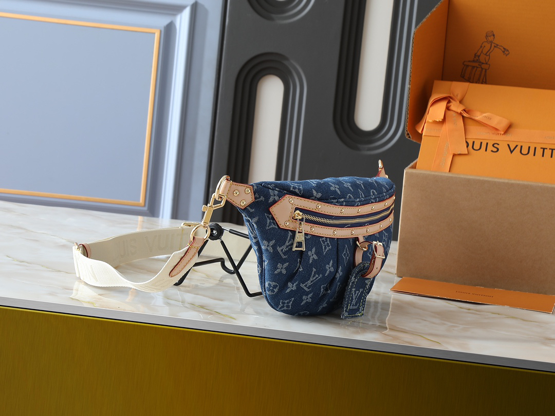 ルイ・ヴィトン「Louis Vuitton」デニムウエストポーチ