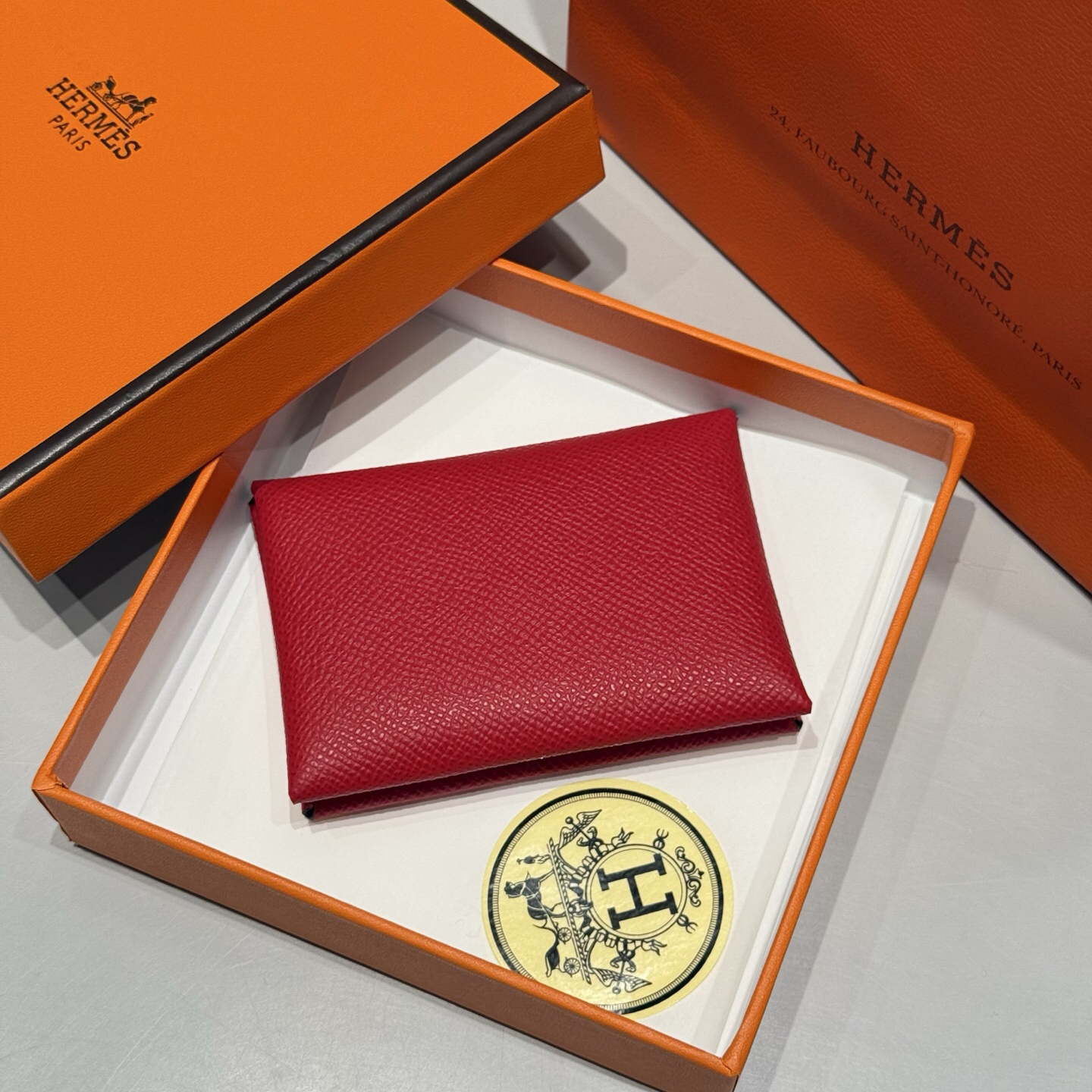 【限定新入荷】エルメス Calvi Duo 二層仕様カードケース「薄型収納」