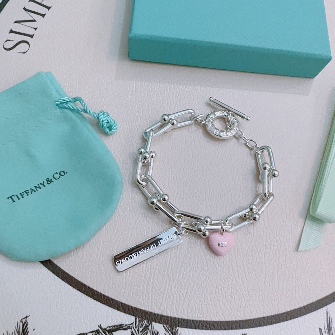 ティファニー「Tiffany & Co.」ポリッシュドシルバーリンク ブレスレット