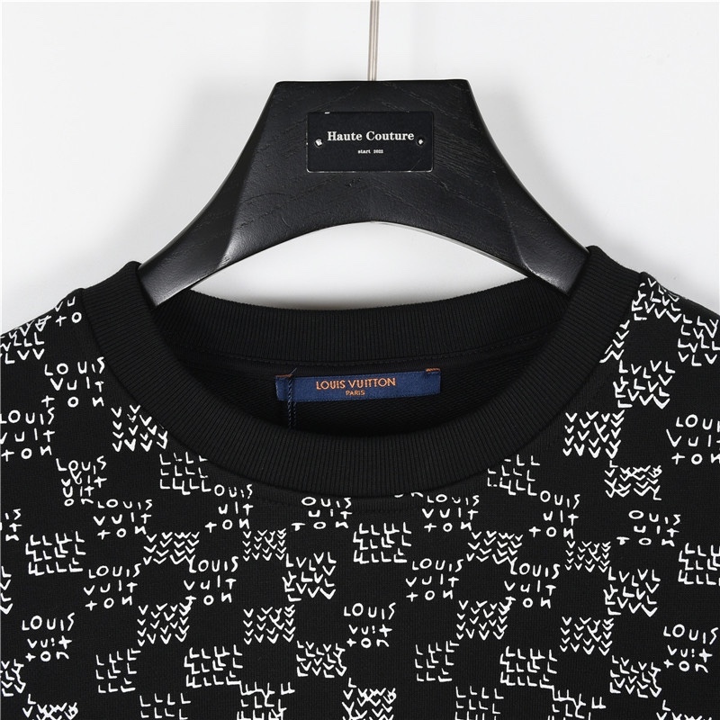 Louis Vuitton / ルイ・ヴィトン 24Fw グラデーション小飛行機柄プリントの丸首パーカー