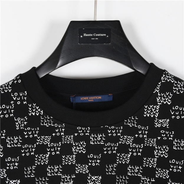 Louis Vuitton / ルイ・ヴィトン 24Fw グラデーション小飛行機柄プリントの丸首パーカー