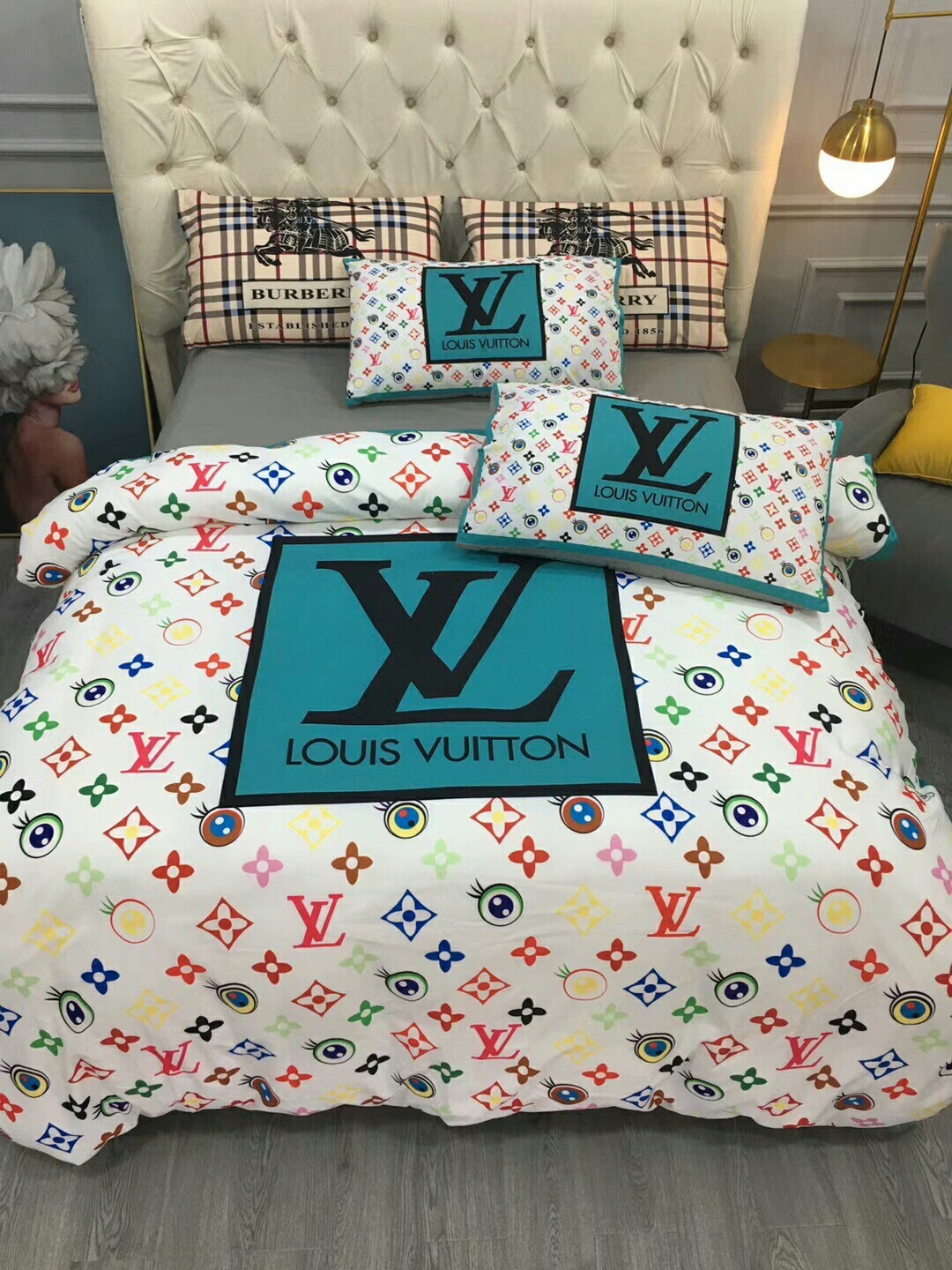 ルイ・ヴィトン「Louis Vuitton」プレミアムコットン デジタルプリント 4点セット