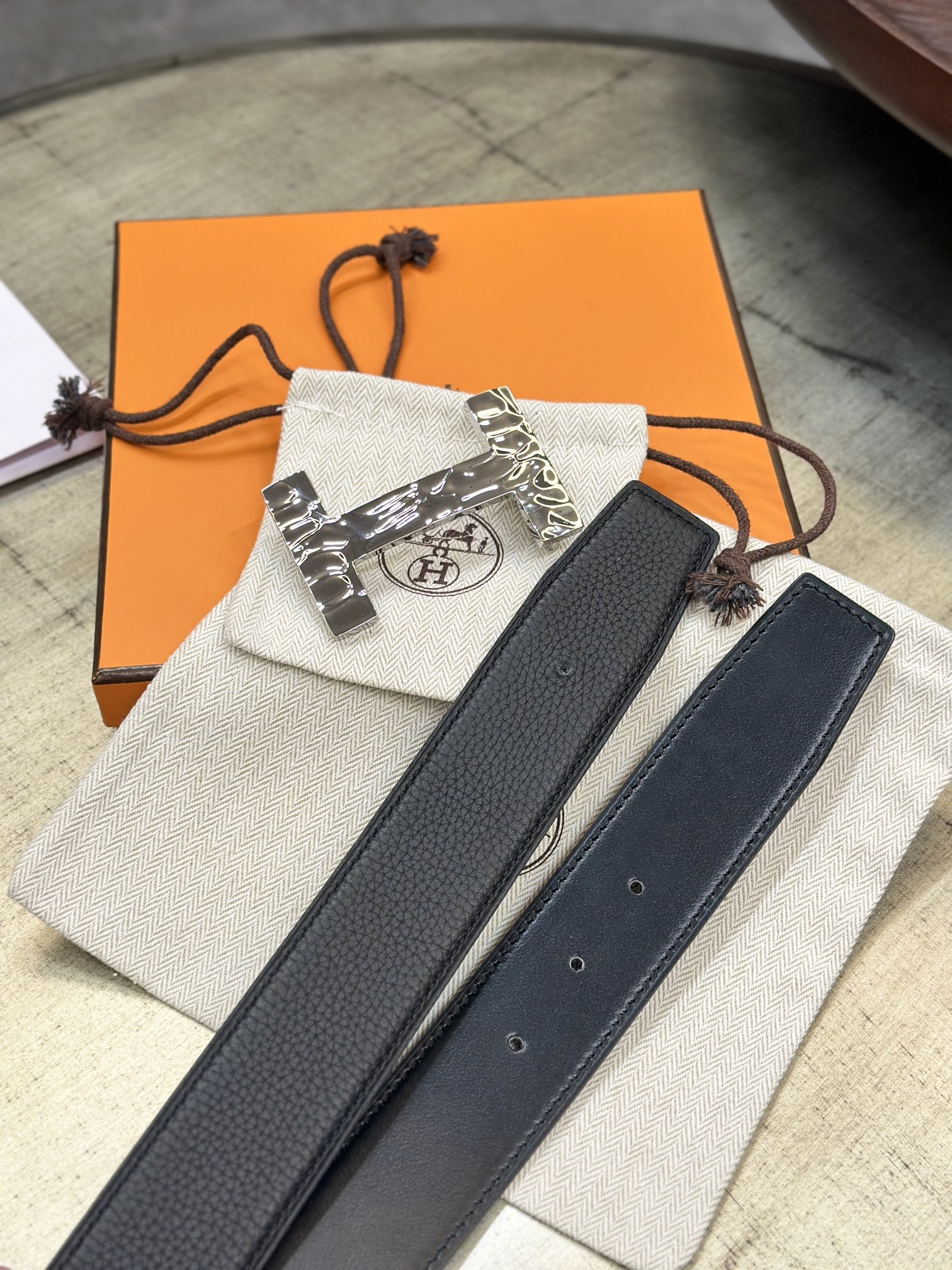 【限定入荷】Hermès フレンチ紳士ベルト「全長約 100cm」